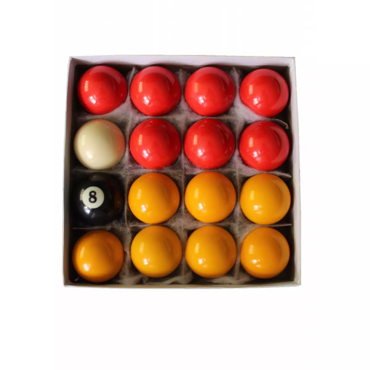 JT2D Set de 16 Boules de Billard Anglais en résine, 7 boules jaunes, 7 boules rouges, 1 blanche et 1 noire