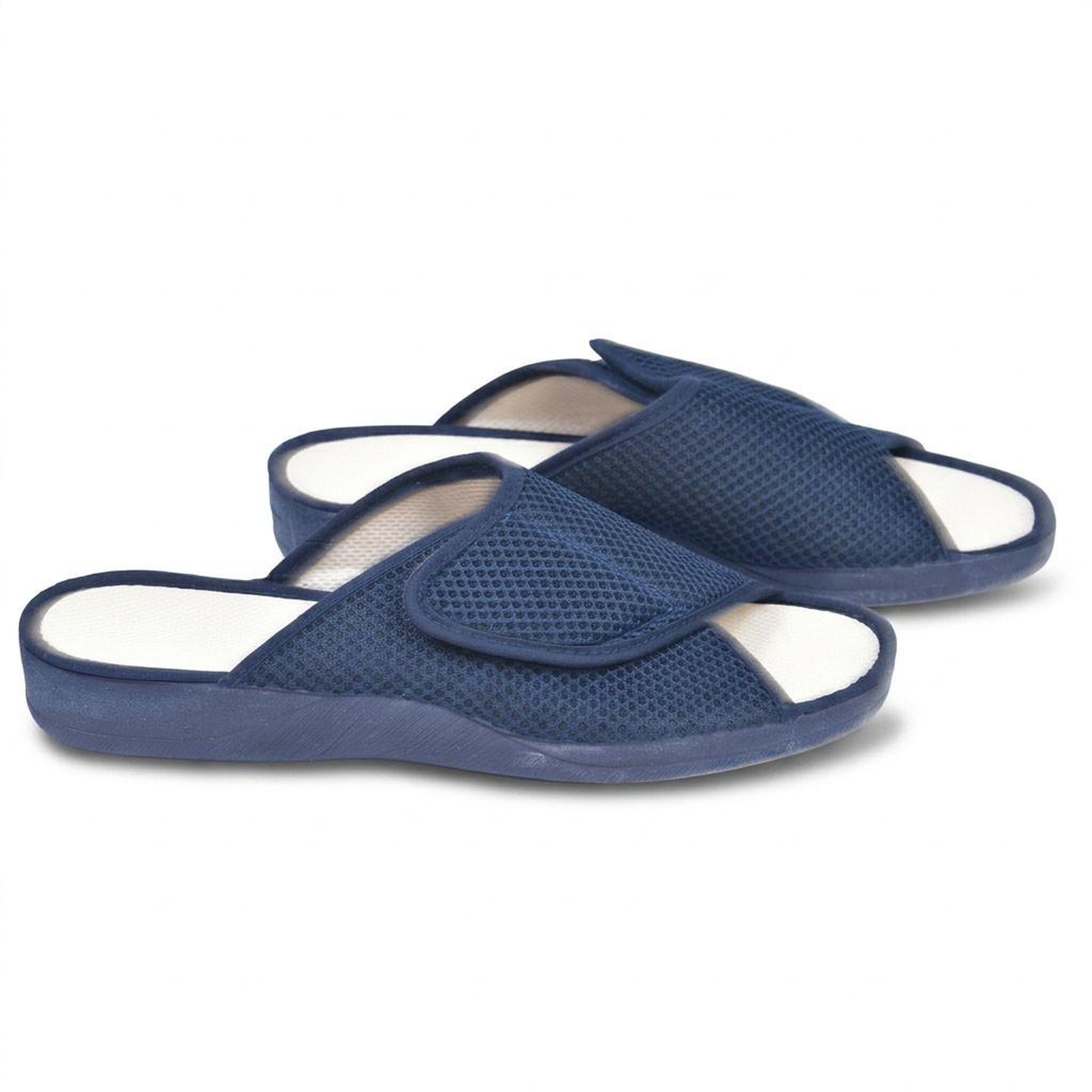 Voir la diapositive 2 : OZABI OZABI-Pantoufle Mule Femme Mesh Microperfore Scratch Ajustable Fabriquee en Espagne