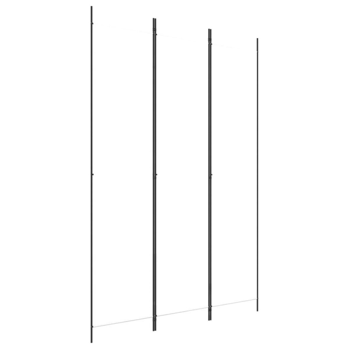 VIDAXL Cloison de separation 3 panneaux Blanc 150x220 cm Tissu