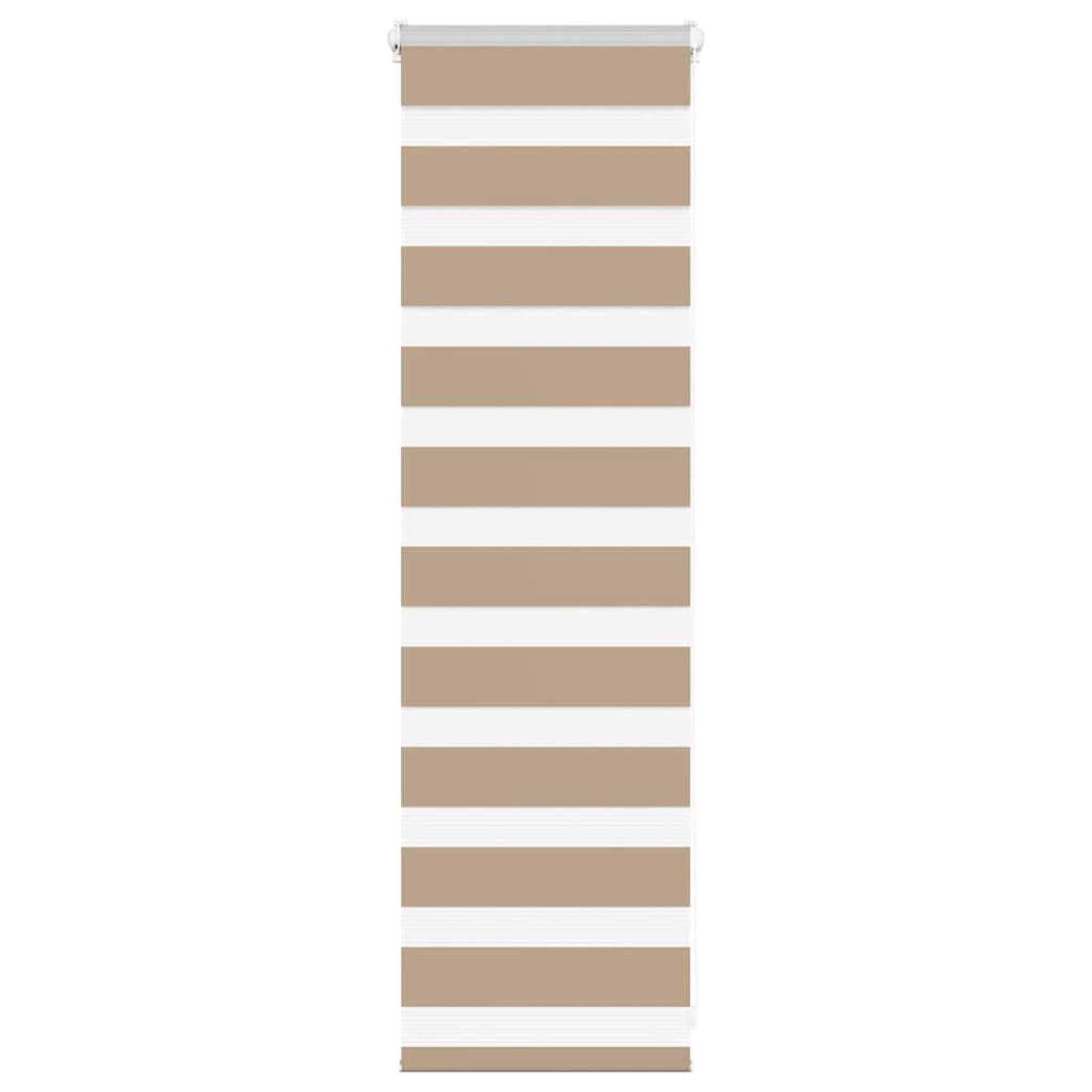 VIDAXL Store zebre marron sable largeur du tissu 45,9 cm polyester
