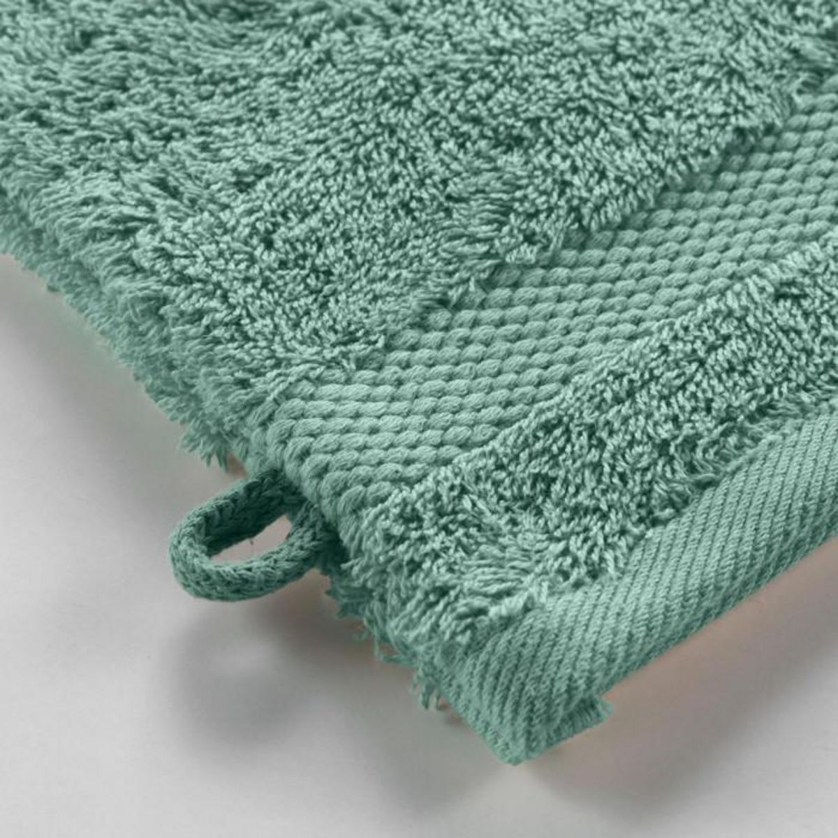 Paris Prix Lot de 2 Gants de Toilette  Elegance  15x21cm Céladon