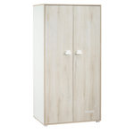 BABY PRICE Armoire chambre bébé 2 portes HAPPY, Hêtre cendré 