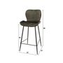 Voir la diapositive 4 : LISA DESIGN Basti - lot de 4 tabourets de bar - en velours gris