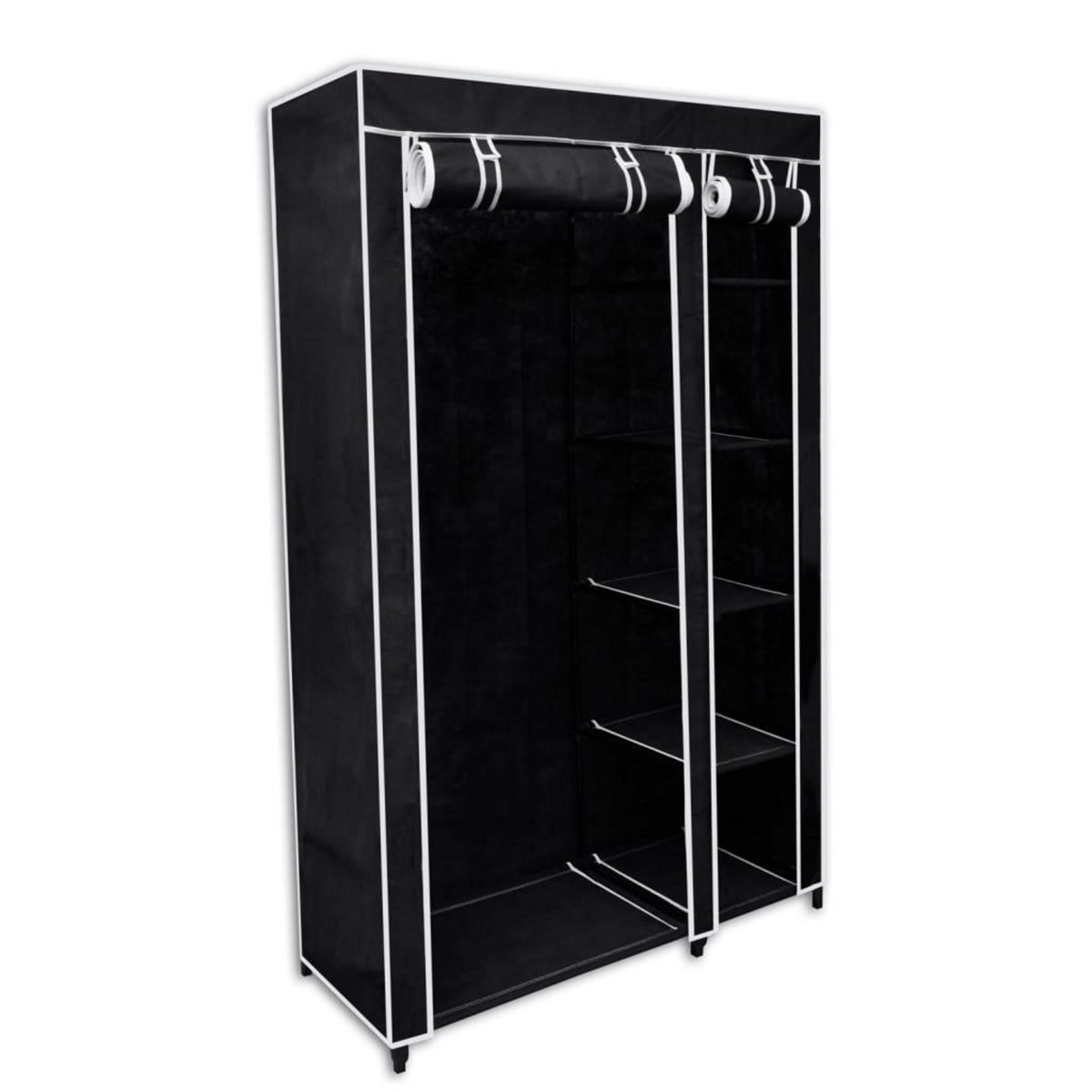 VIDAXL Garde-robe pliable Noir 110 x 45 x 175 cm