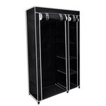 VIDAXL Garde-robe pliable Noir 110 x 45 x 175 cm