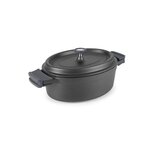 Lacor Cocotte ovale en fonte émaillée 26cm noir - 25933
