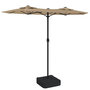 Voir la diapositive 2 : VIDAXL Parasol de jardin a double tete taupe 316x240 cm