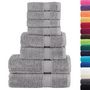 Voir la diapositive 2 : VIDAXL Ensemble de serviettes de qualité supérieure SOLUND 8 pcs gris