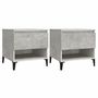 Voir la diapositive 2 : VIDAXL Tables d'appoint 2 pcs Gris beton 50x46x50 cm Bois d'ingenierie