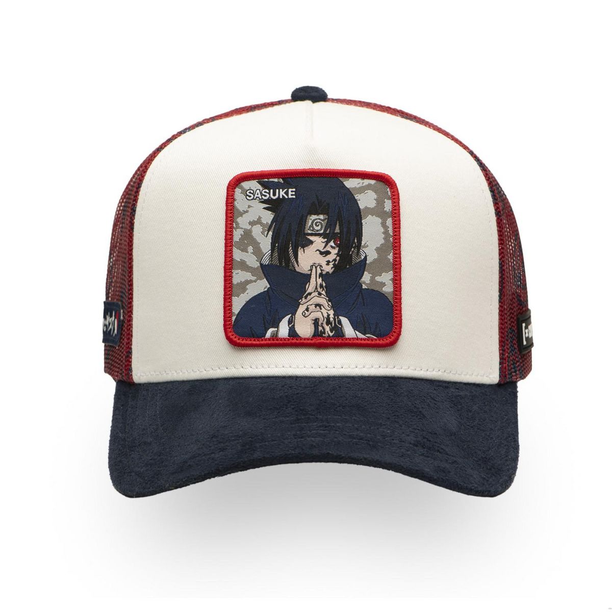 CAPSLAB Casquette trucker avec filet en sergé de coton/mesh Naruto Sharingan