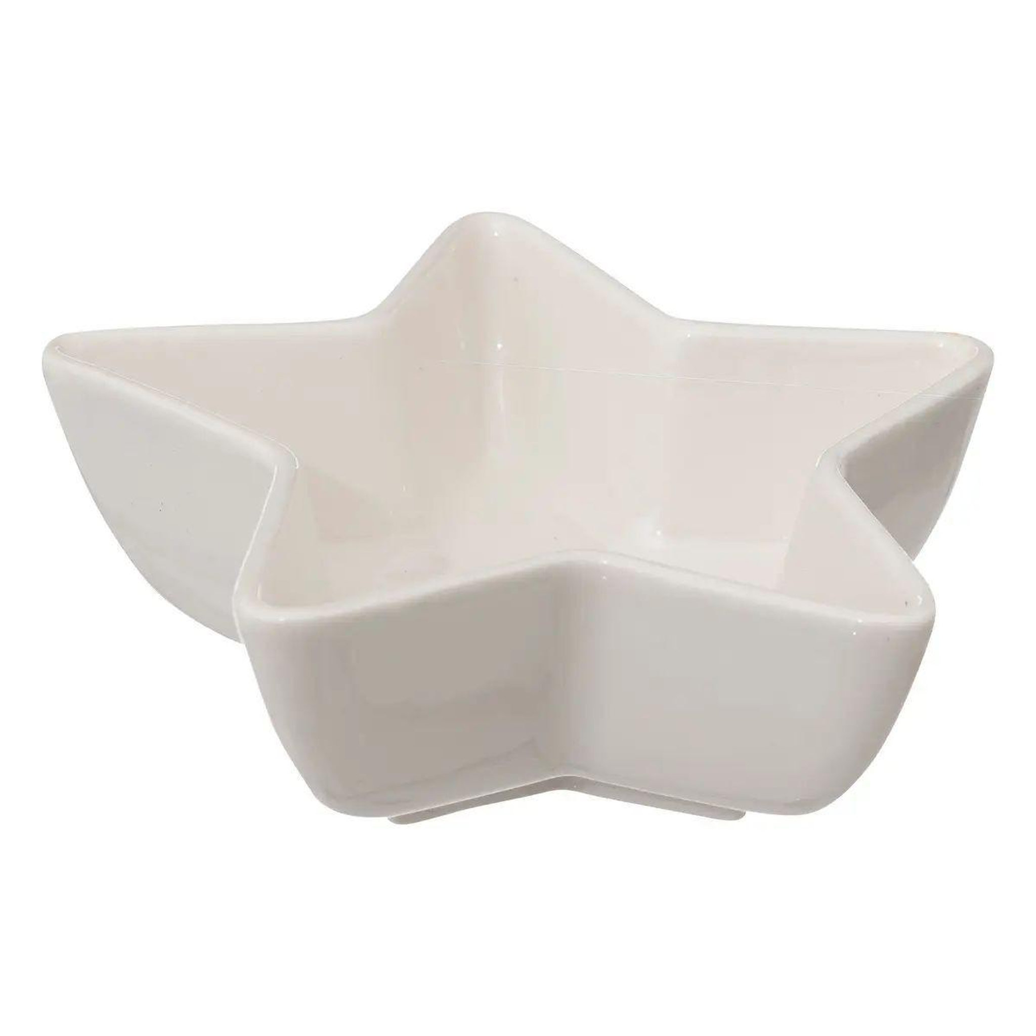 Voir la diapositive 5 : ATMOSPHERA Service apéritif 4 pièces  étoile  42cm blanc