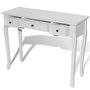 Voir la diapositive 4 : VIDAXL Table de console et coiffeuse avec 3 tiroirs Blanc