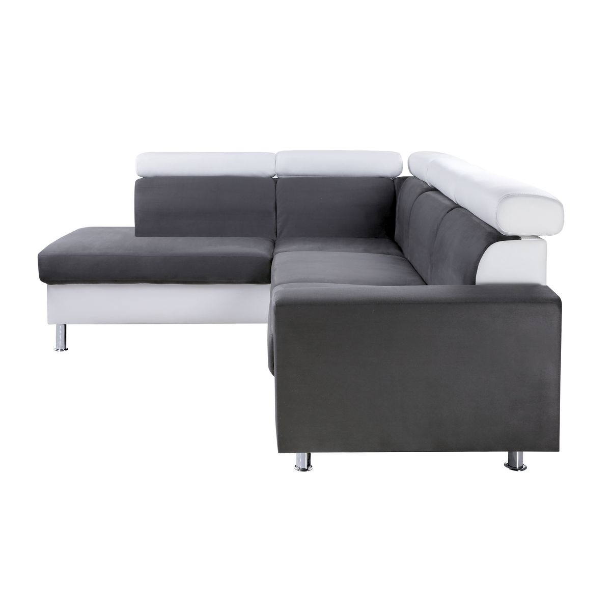 Canapé d'angle 4-5 places fixe avec LED - TOMY - Angle gauche