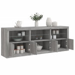 VIDAXL Buffet avec lumieres LED sonoma gris 181,5x37x67 cm