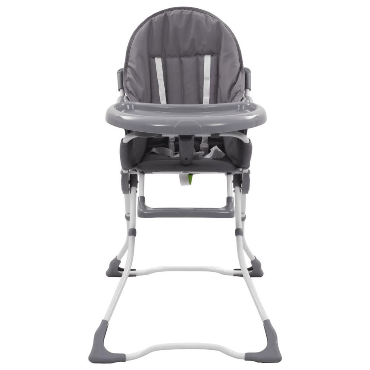 VIDAXL Chaise haute pour bebe Gris et blanc