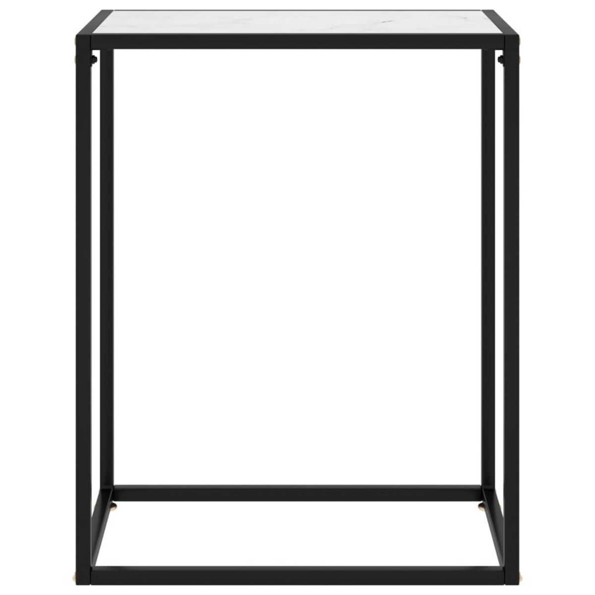 VIDAXL Table console Blanc 60x35x75 cm Verre trempe