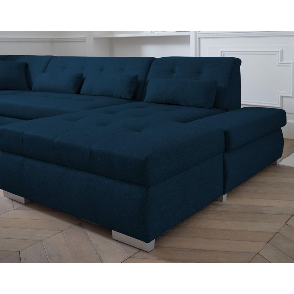 LISA DESIGN Vermont - canapé panoramique d'angle gauche - 7 places - xxl