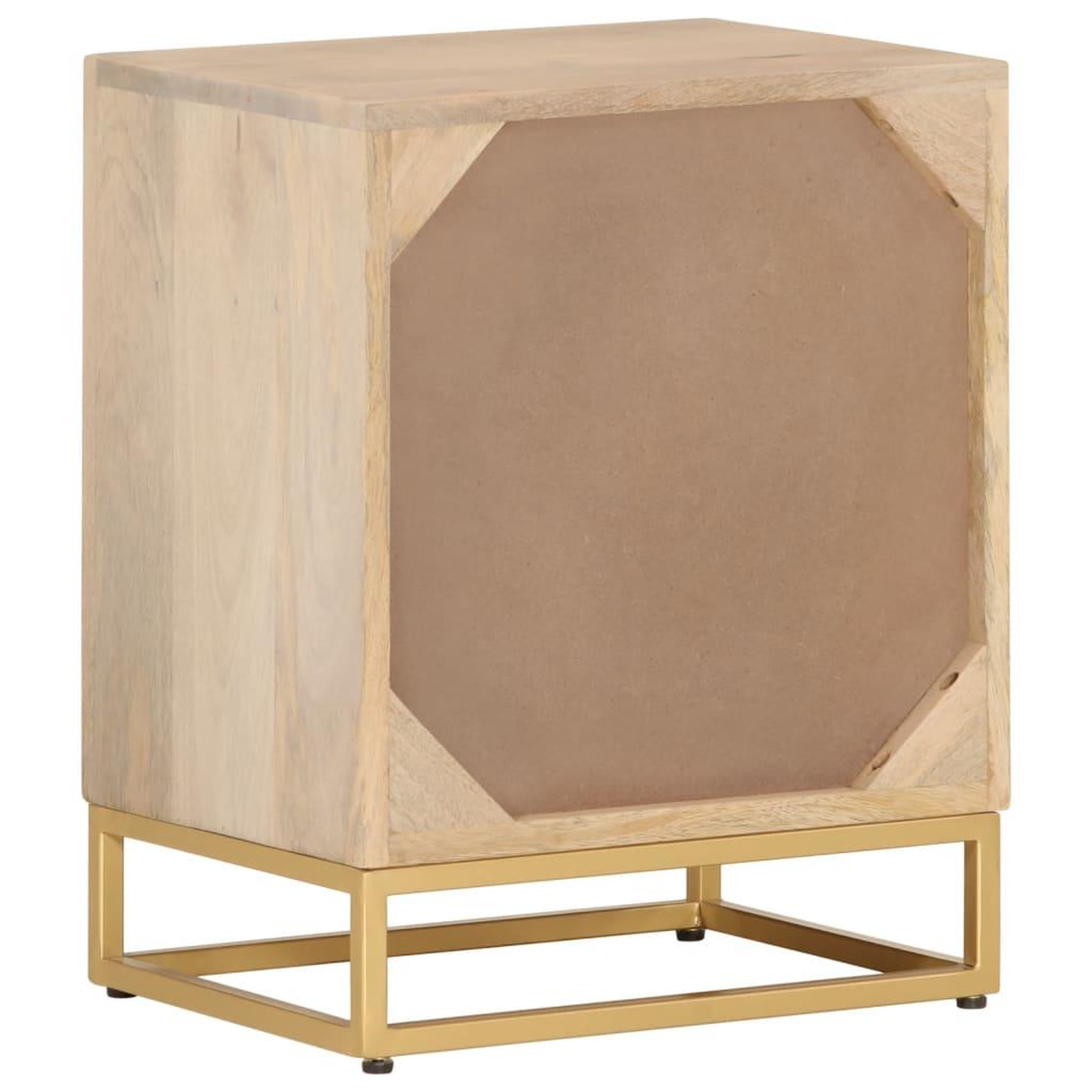 Voir la diapositive 5 : VIDAXL Table de chevet 40x30x50 cm bois massif manguier et fer