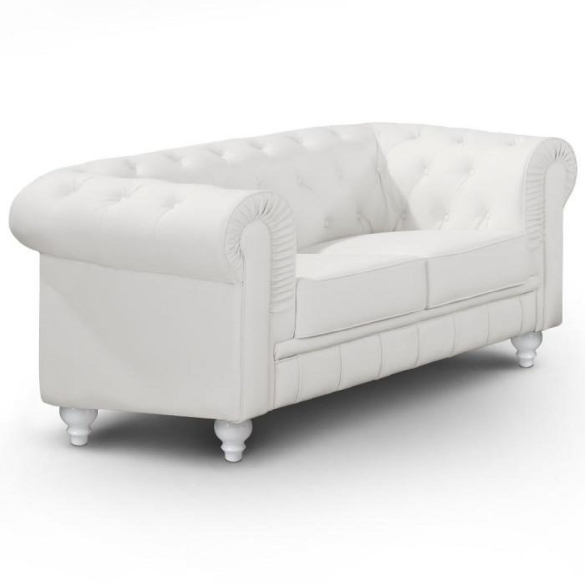 Paris Prix Canapé 2 Places  Chesterfield  158cm Blanc