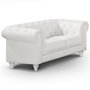 Voir la diapositive 2 : Paris Prix Canapé 2 Places  Chesterfield  158cm Blanc