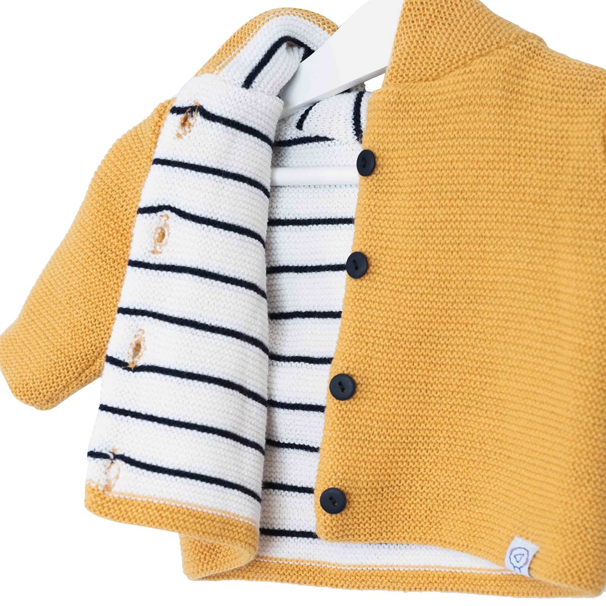 La Manufacture de Layette Manteau à rayures nouveau né bébé