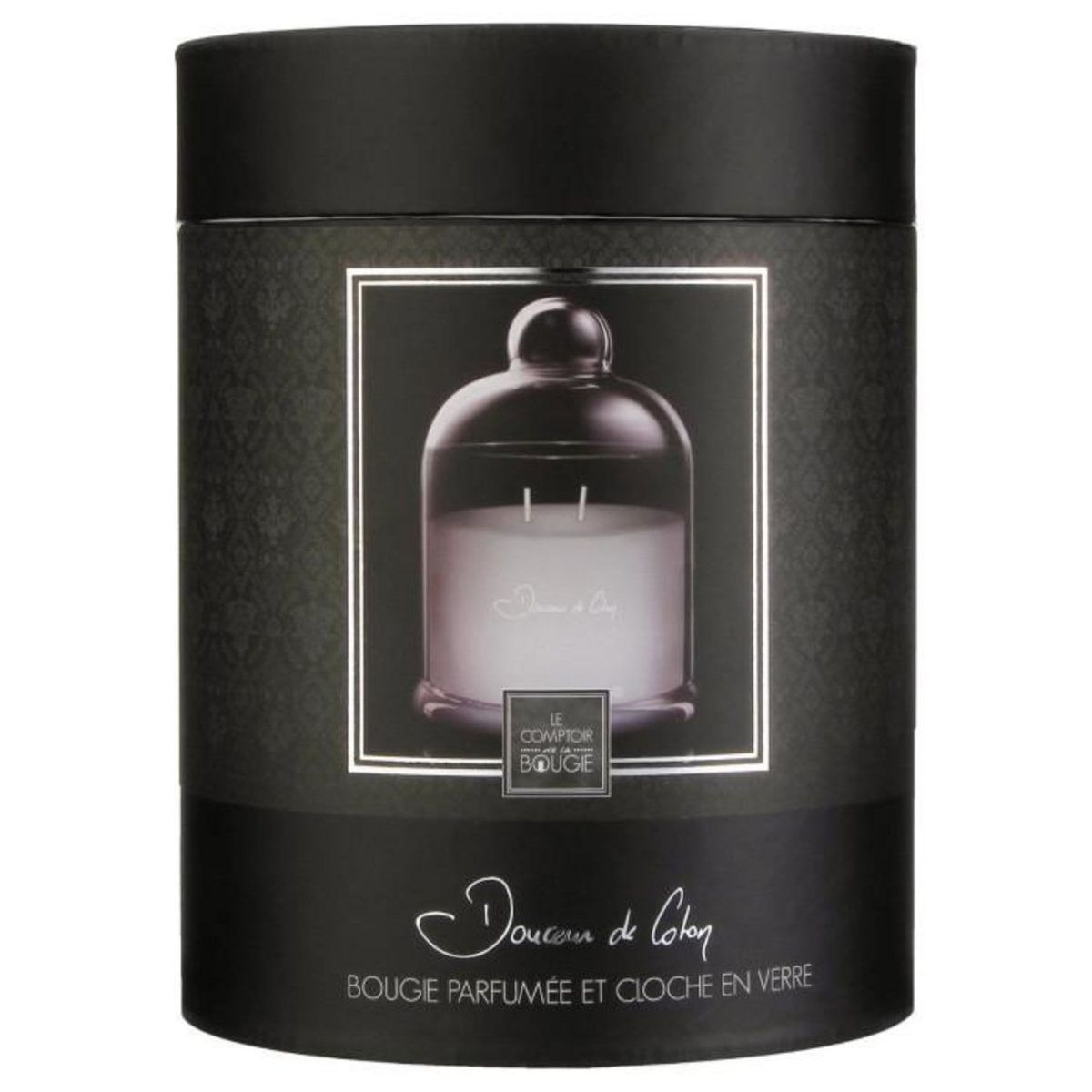COMPTOIR DE LA BOUGIE Bougie Parfumée sous Cloche  Loyd  650g Douceur Coton