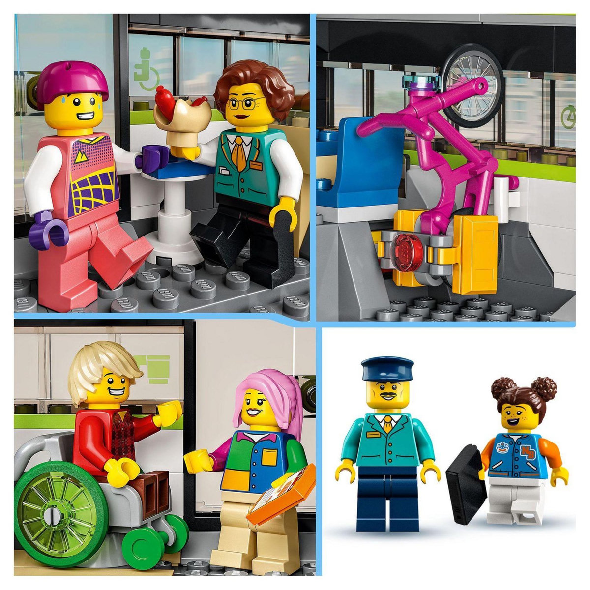 LEGO City 60337 Le Train de Voyageurs Express, Jouet Télécommandé avec Phares Fonctionnels