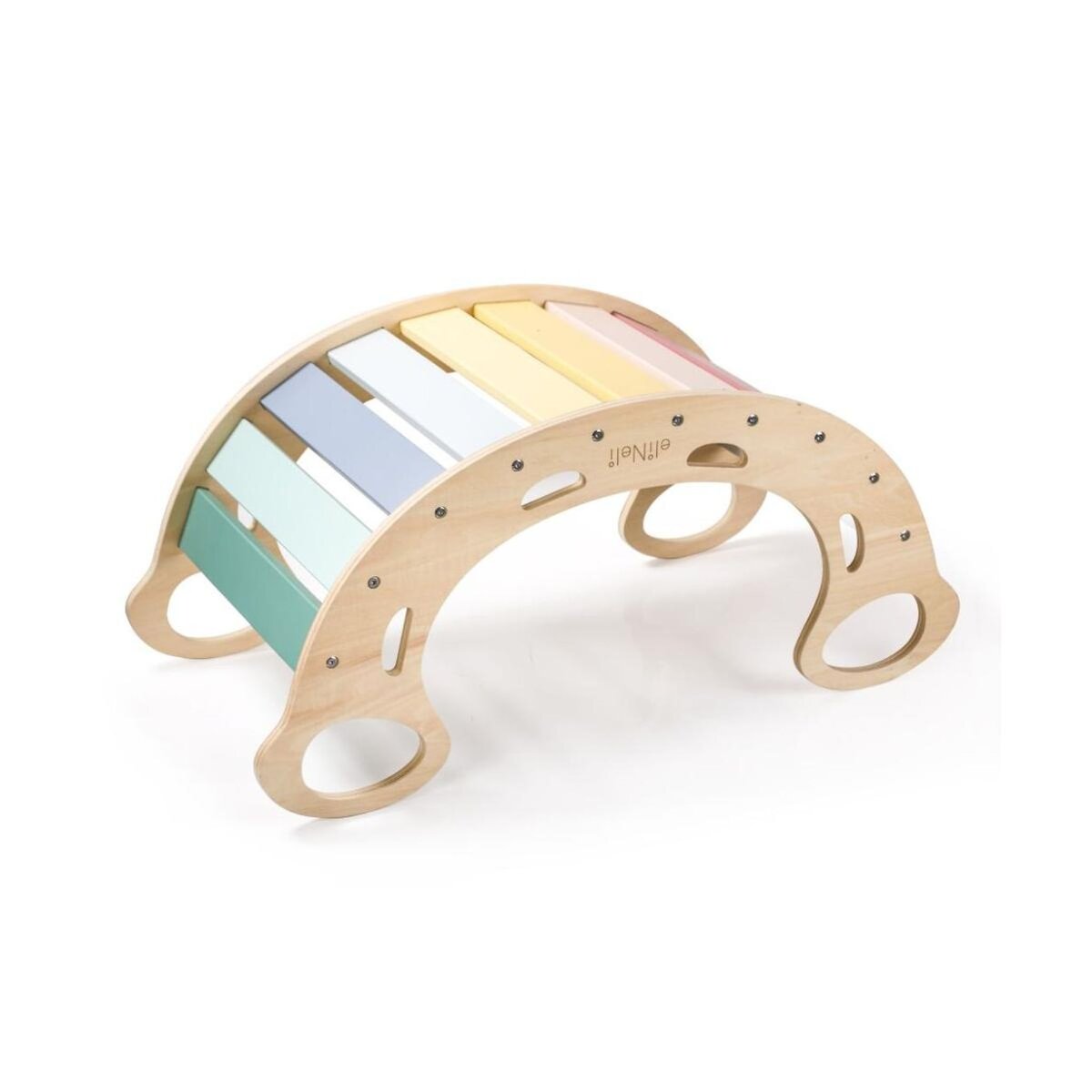 ELINELI Balançoire Montessori bois 5en1 pastel