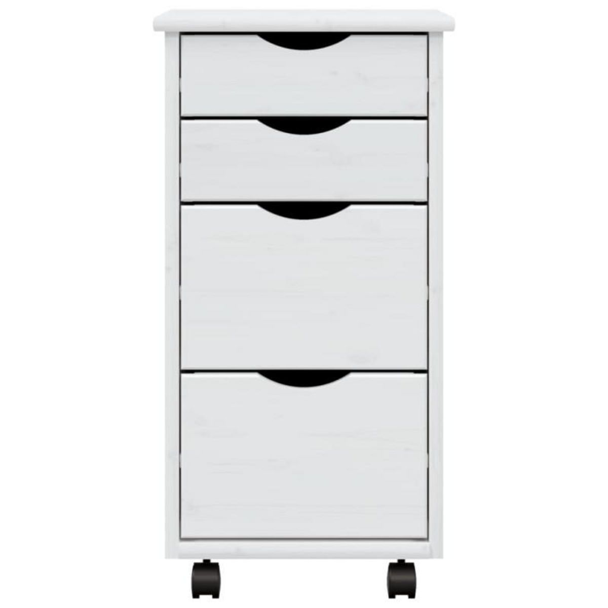 VIDAXL Armoire roulante avec tiroirs MOSS blanc bois de pin solide