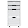 Voir la diapositive 4 : VIDAXL Armoire roulante avec tiroirs MOSS blanc bois de pin solide
