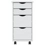 Voir la diapositive 4 : VIDAXL Armoire roulante avec tiroirs MOSS blanc bois de pin solide