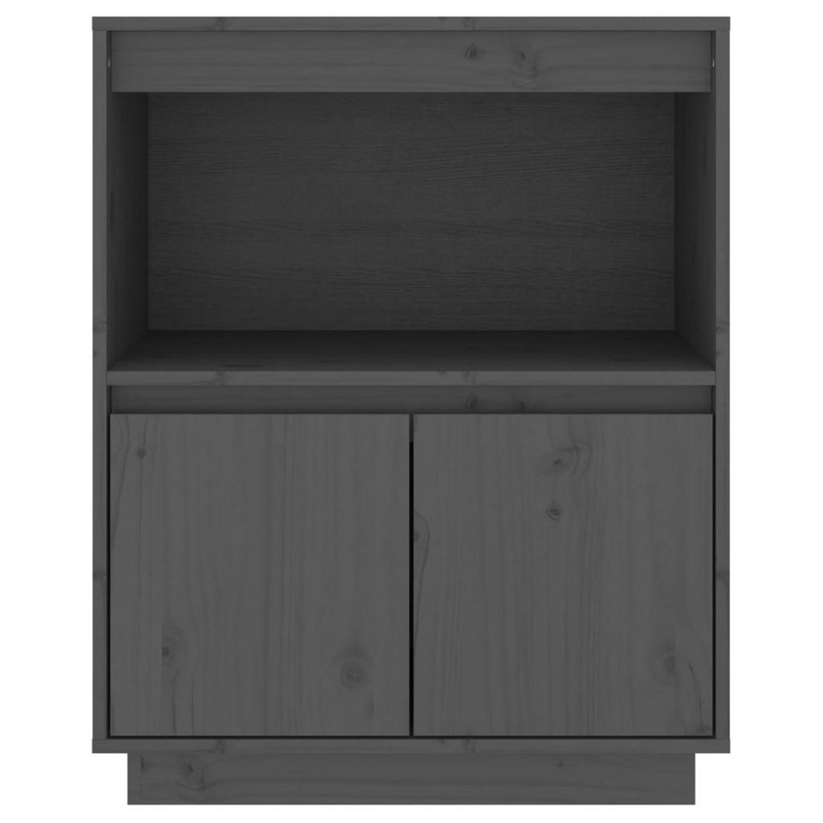 VIDAXL Buffet Gris 60x34x75 cm Bois massif de pin