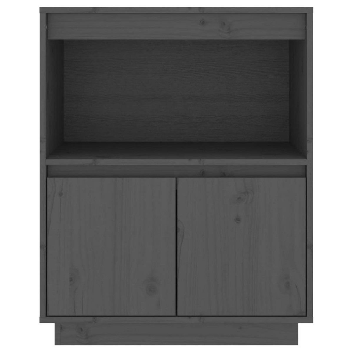VIDAXL Buffet Gris 60x34x75 cm Bois massif de pin