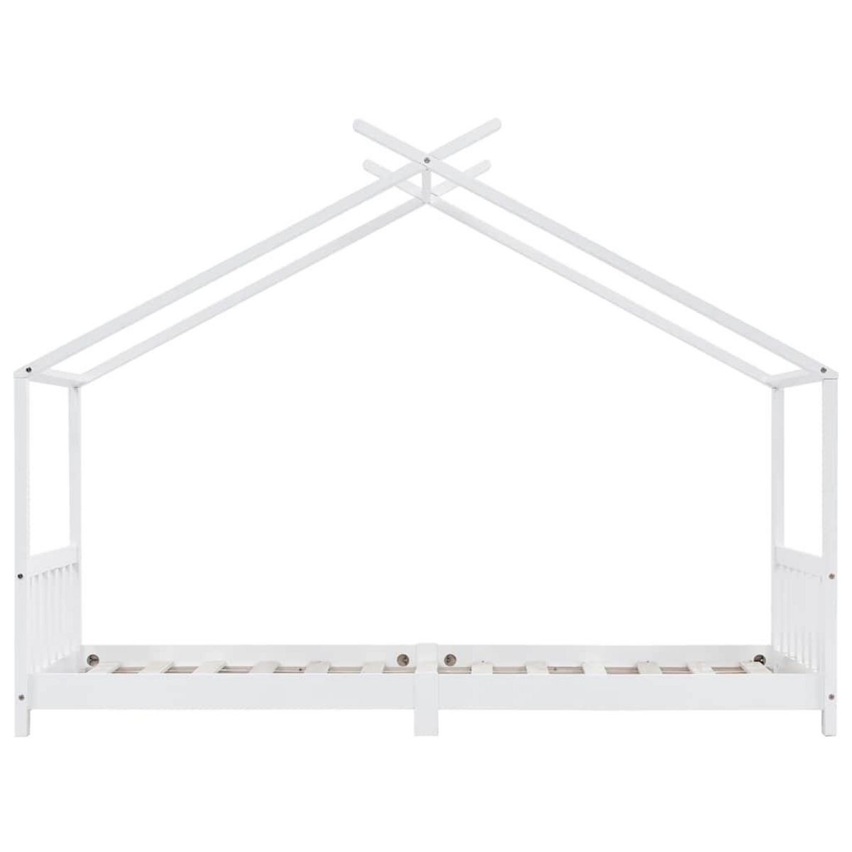 VIDAXL Cadre de lit d'enfant Blanc Bois de pin massif 90 x 200 cm