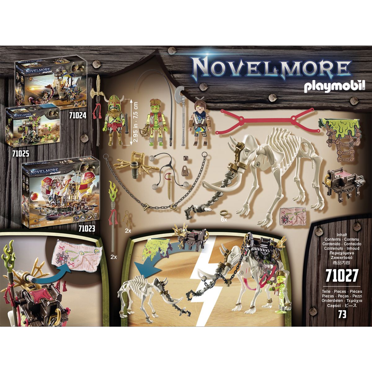 PLAYMOBIL 71027 - Novelmore - Attaque squelette de mammouth