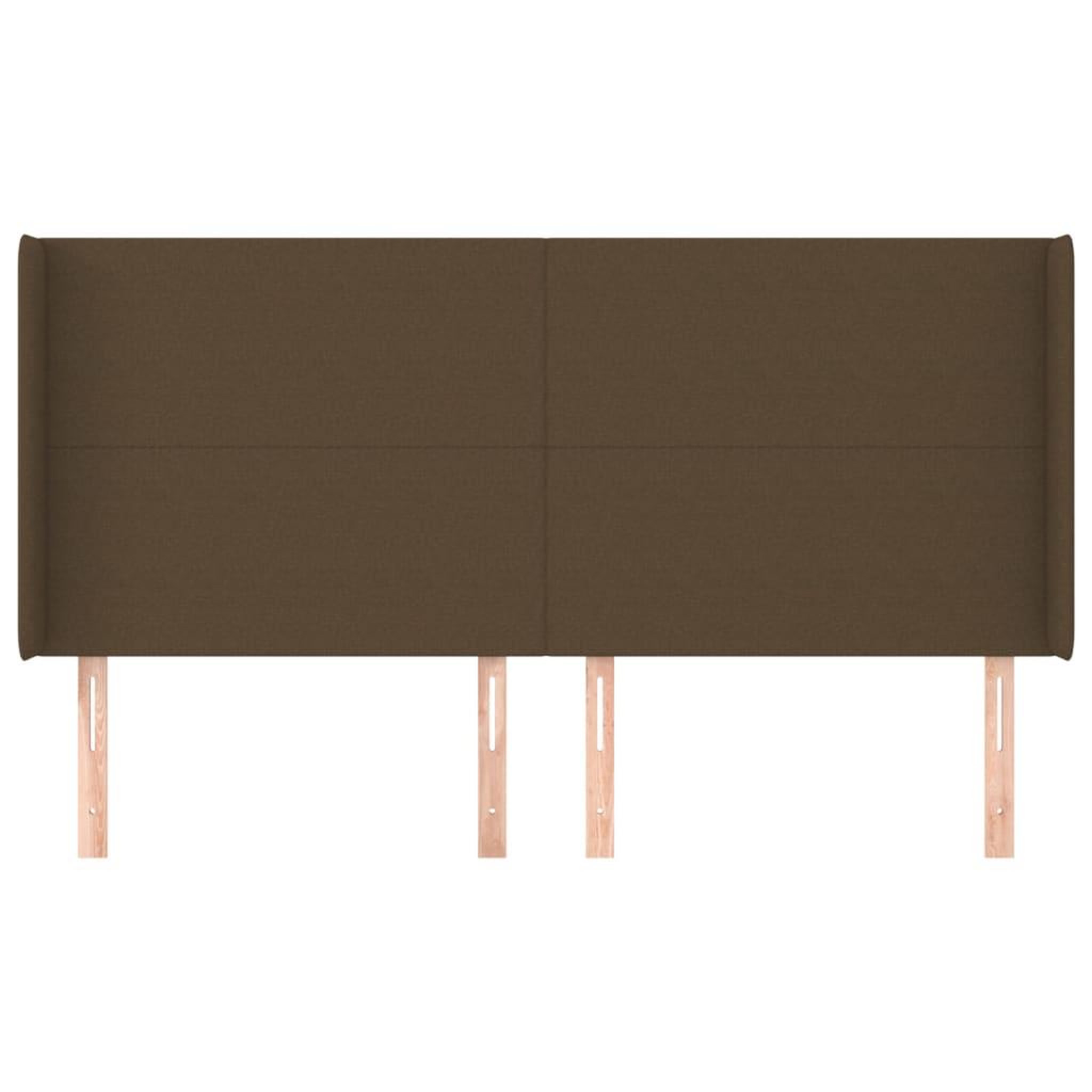 Voir la diapositive 3 : VIDAXL Tete de lit avec oreilles Marron fonce 163x16x118/128 cm Tissu