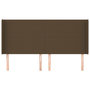 Voir la diapositive 3 : VIDAXL Tete de lit avec oreilles Marron fonce 163x16x118/128 cm Tissu