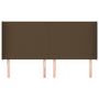 Voir la diapositive 3 : VIDAXL Tete de lit avec oreilles Marron fonce 163x16x118/128 cm Tissu
