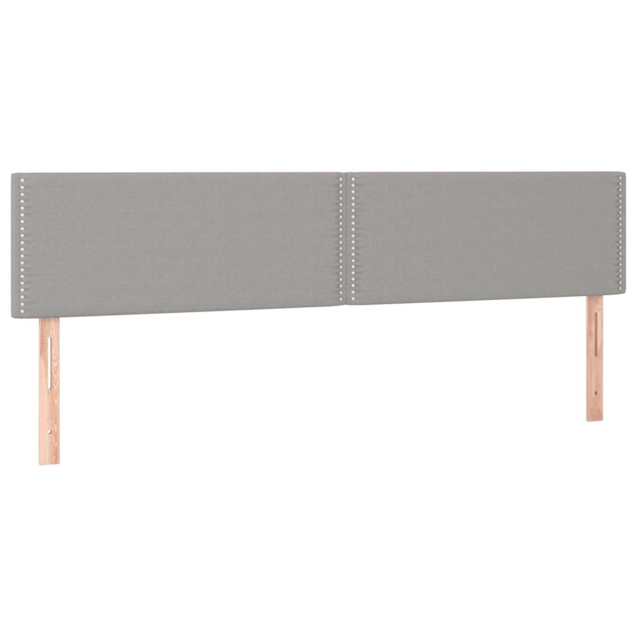 Voir la diapositive 2 : VIDAXL Tetes de lit 2 pcs Gris clair 100x5x78/88 cm Tissu