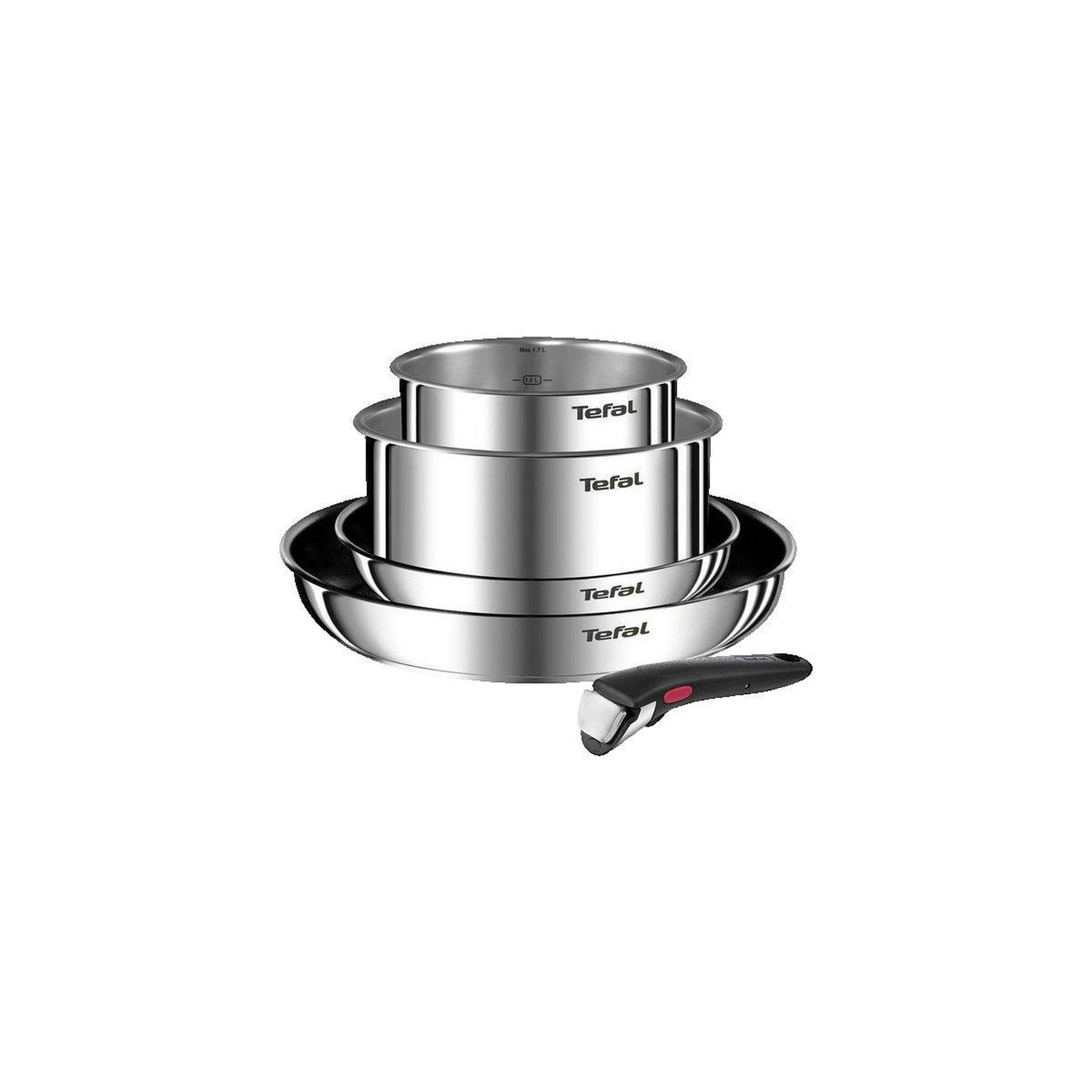 TEFAL Batterie de cuisine Tefal Ingenio Emotion acier inoxydable antiadhésif