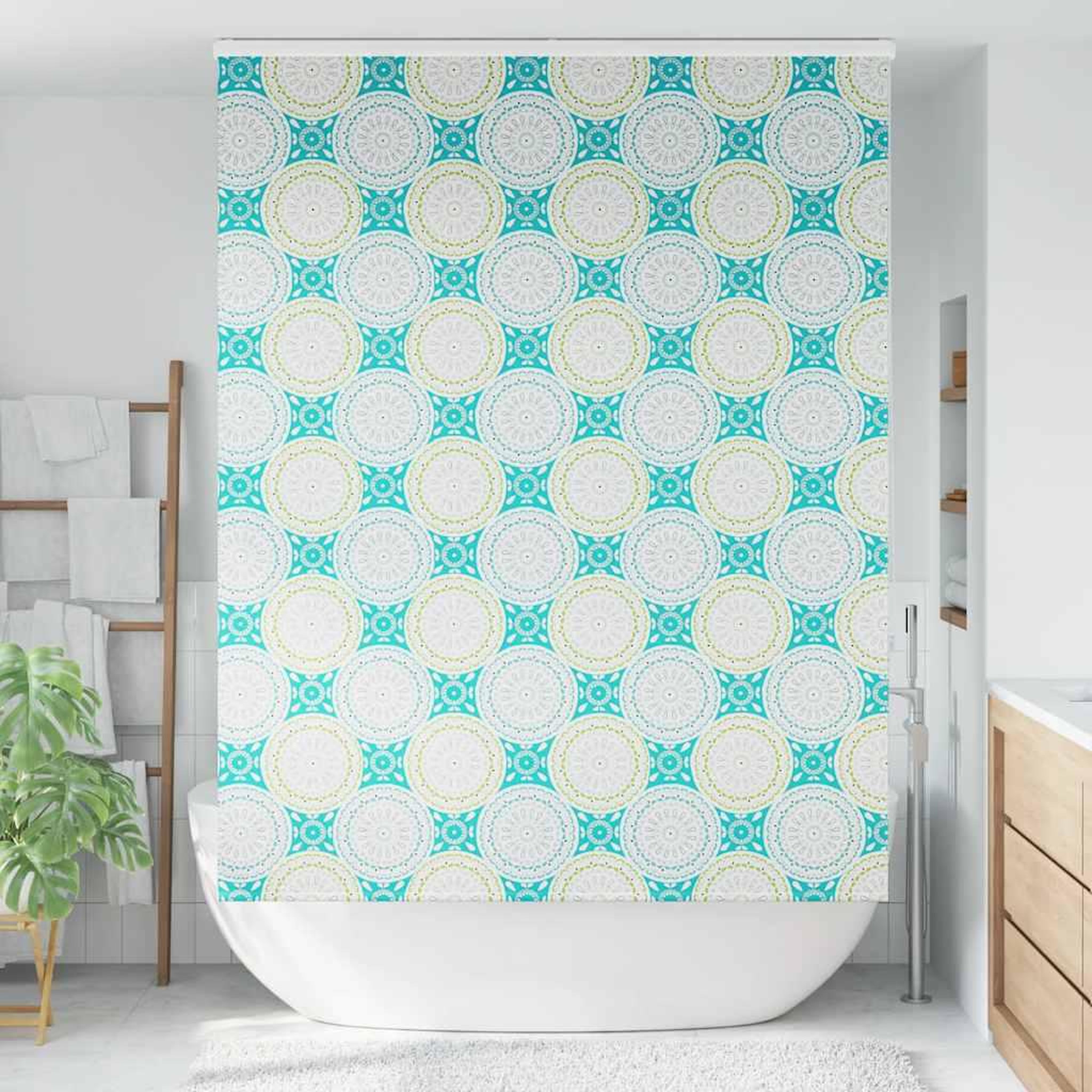 Voir la diapositive 2 : VIDAXL Store enrouleur de douche avec cassette largeur du tissu 146 cm