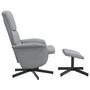 Voir la diapositive 5 : VIDAXL Fauteuil inclinable de massage et repose-pied gris clair tissu