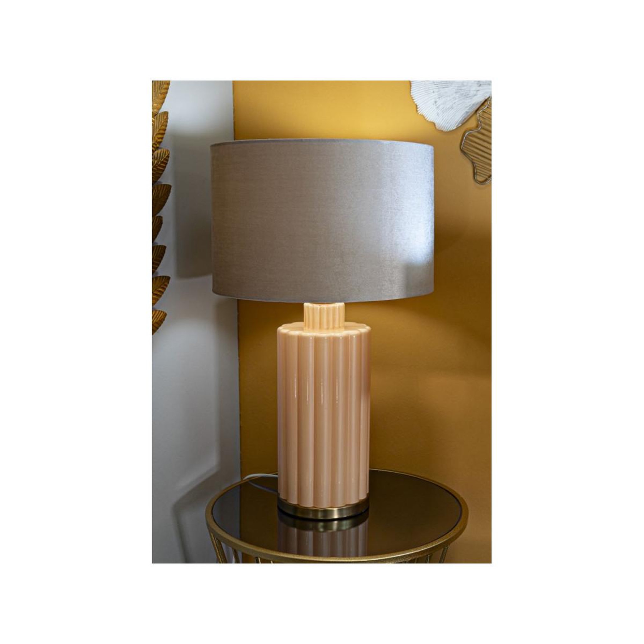 Voir la diapositive 5 : Paris Prix Lampe à poser  perly  69cm perle & or