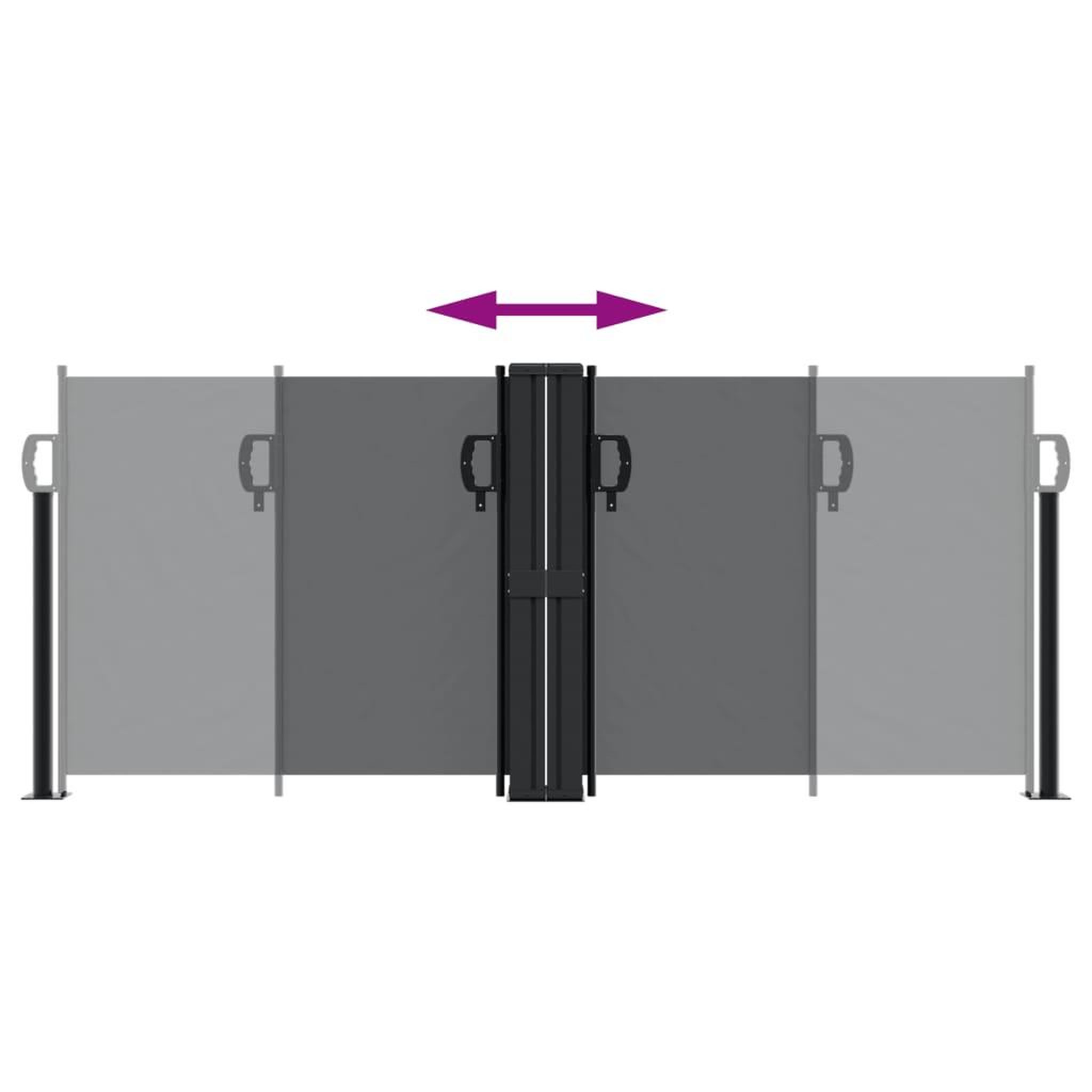 Voir la diapositive 5 : VIDAXL Auvent lateral retractable noir 100x1000 cm