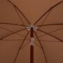 VIDAXL Parasol avec mat en acier 180 cm Taupe