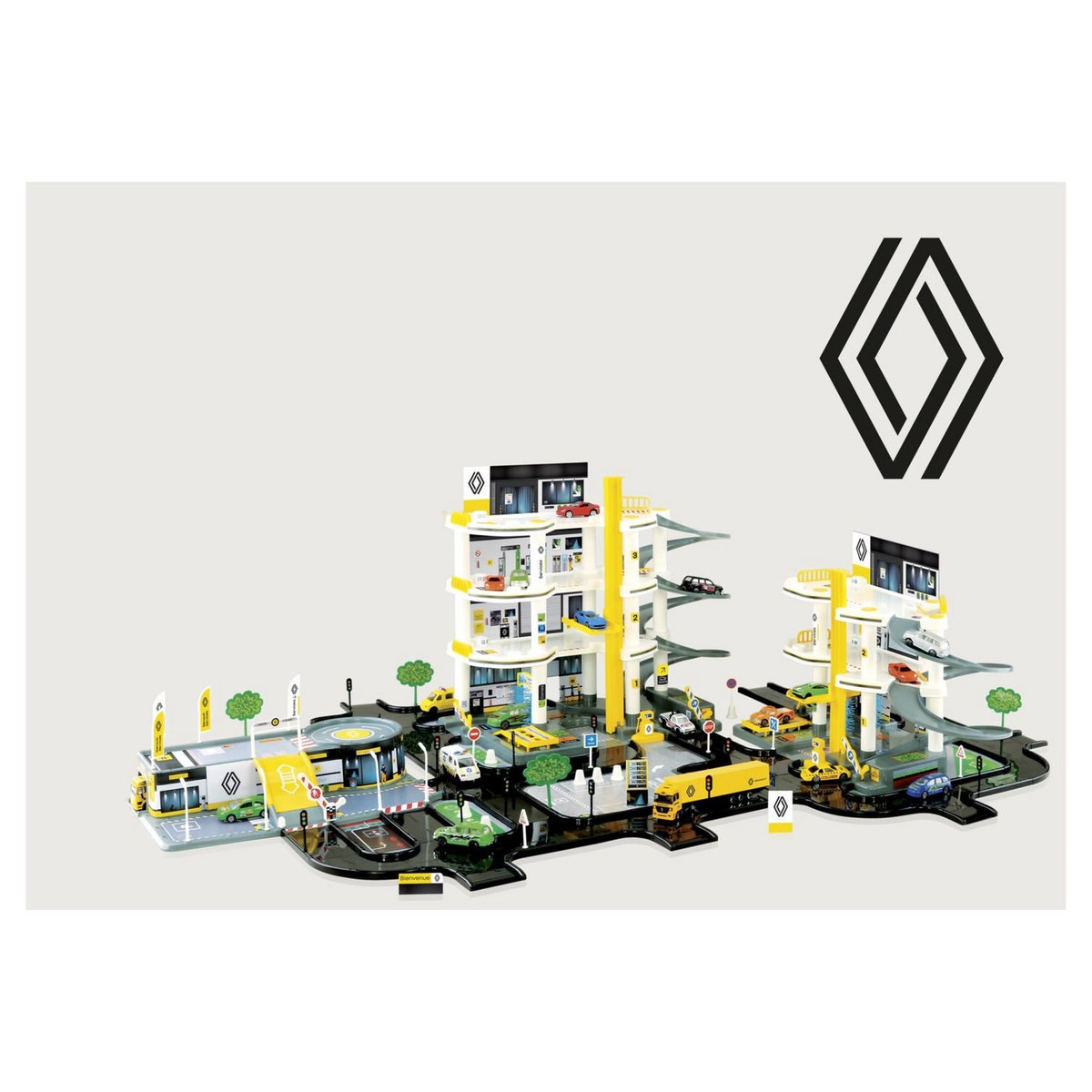 MBI 2 SUPER GARAGES RENAULT E CIRCUIT+PLATEFORME RENAULT