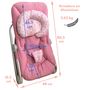 Voir la diapositive 3 : BAMBISOL Bambisol Transat Balancelle Bébé Luxe | Velours, Cale-Tête Réglable | Full Rose