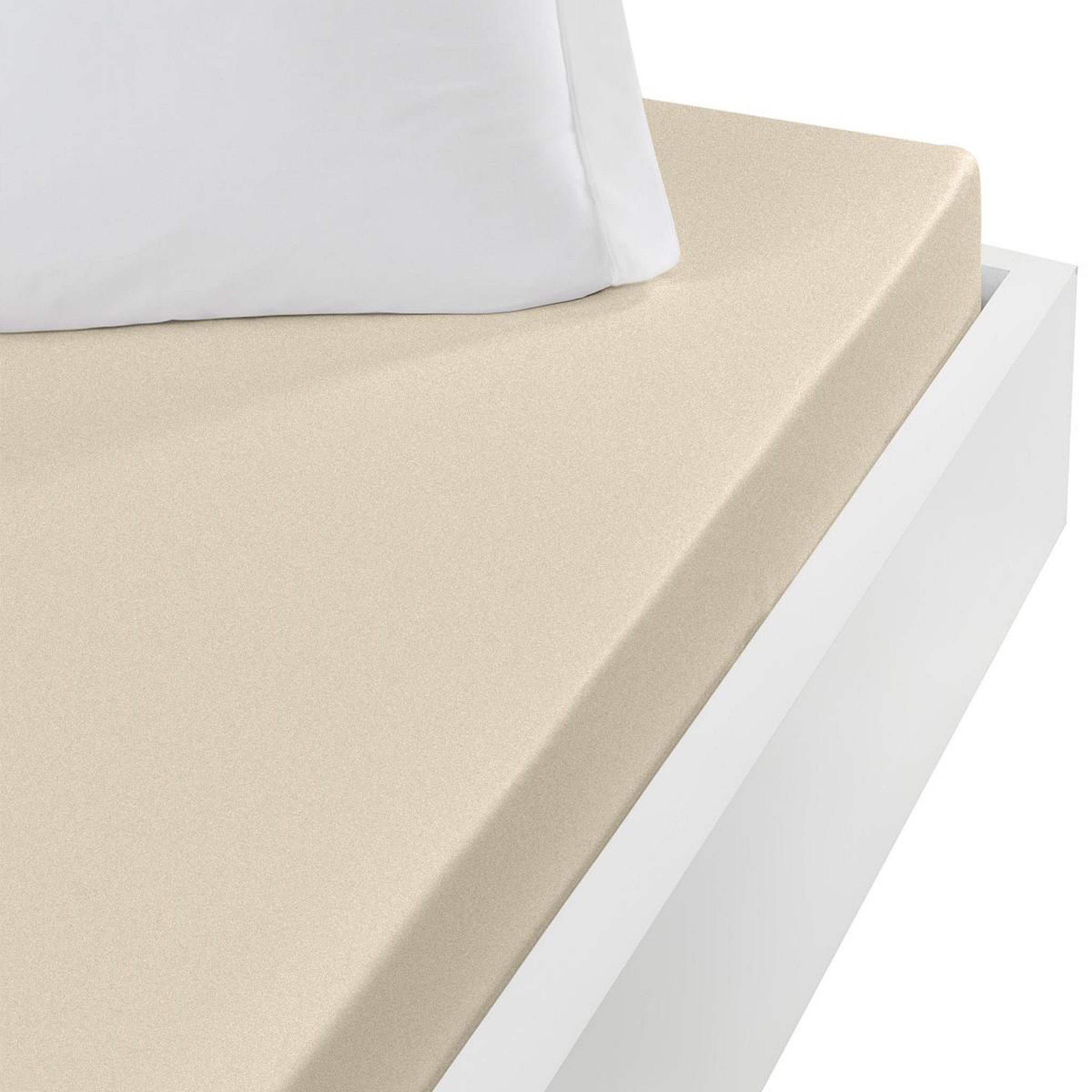 Sensei Maison Drap housse jersey coton peigné extensible bonnet 30 cm MANHATTAN. Coloris disponibles : Blanc, Bleu, Beige, Rose, Gris, Vert