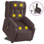 Voir la diapositive 2 : VIDAXL Fauteuil inclinable de massage Marron fonce Tissu