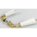 CENTRALE BRICO Lot de 2 béquilles porcelaine de limoges laitonné, L.110 x l.3 x H.3 cm